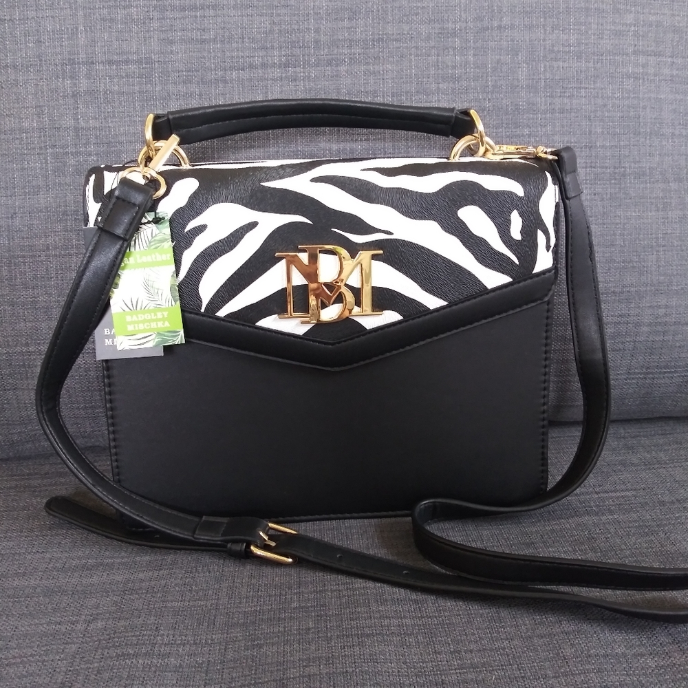 NWT BADGLEY MISCHKA VEGAN SATCHEL CROSSBODY BAG
